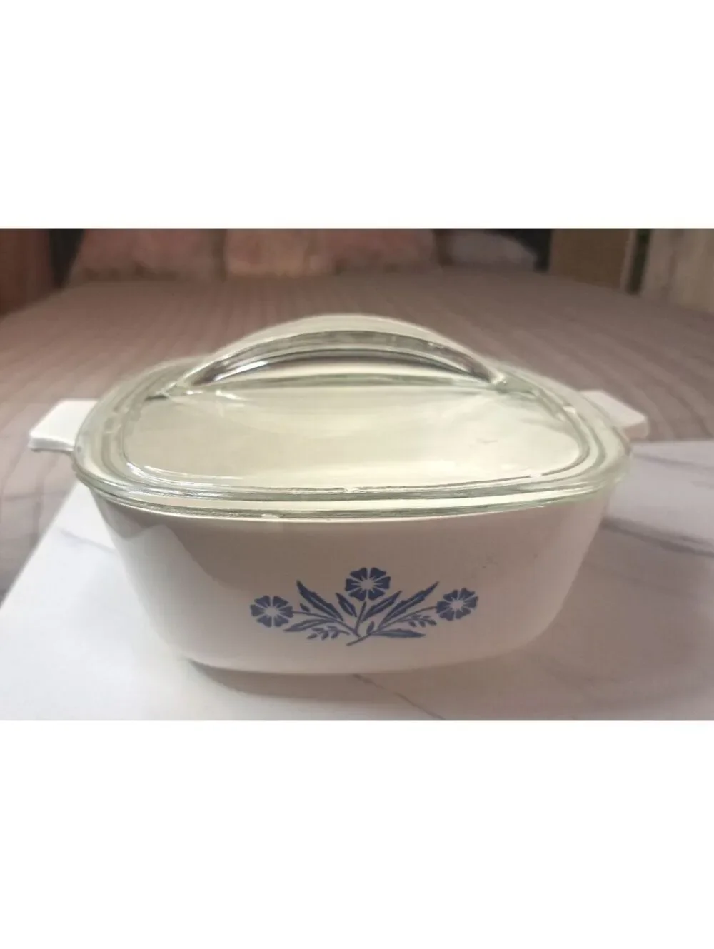 Vintage 1960's Corning Ware Blue Cornflower Casserole Dish w/ Lid 1.5 Qt